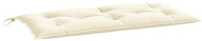 Cuscino per Panca Bianco Crema 110x50x7 cm in Tessuto Oxford
