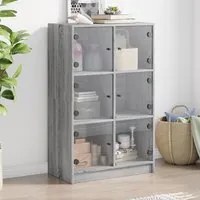 Credenza con Ante Grigio Sonoma 68x37x109 cm Legno Multistrato 3295855