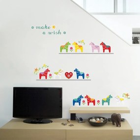 Adesivo Fanastick Small Colorful Horses - Ambiance