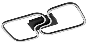 Amiya LED Plafoniera 640mm Nero - Lucande