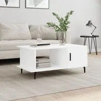 Tavolino da Salotto Bianco 90x50x40 cm in Legno Multistrato 829500