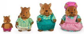 Li'l Woodzeez - Set di miniature BUSTLEBERRY famiglia di scoiattoli