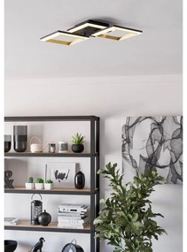 Plafoniera LED Calliera nero IP20 bianco naturale EGLO