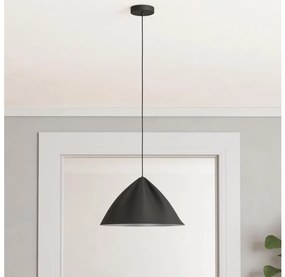 Eglo 900835 - Lampadario a sospensione con filo PODERE 1xE27/40W/230V nero
