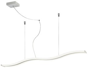 Sospensione Contemporanea Onda Metallo Bianco Led 47W