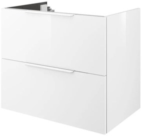 Mobile da bagno sotto lavabo Neo bianco laccato lucido L 75 x H 64 x P 48 cm 2 cassetti, lavabo non incluso