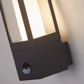 Applique Moderna Viale Alluminio Nero Policarbonato 1 Luce Gu10