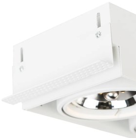 Faretto da incasso a 2 luci orientabile bianco senza cornice - ONEON 111-2 Trimless