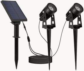 Set di 2 faretti solari a LED Roundy