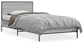 Giroletto Grigio Sonoma 75x190cm İn Legno Multistrato E Metallo /