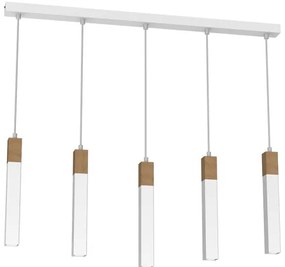 Lampadario su corda SOLO 5xGU10/MR11/40W/230V bianco