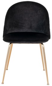 Sedie da pranzo in velluto nero in un set di 2 pezzi Geneve - House Nordic