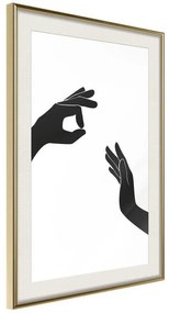 Poster  Language of Gestures I  Cornice Quadri Cornice d'oro con passe-partout, Larghezza x Altezza Home decor 40x60