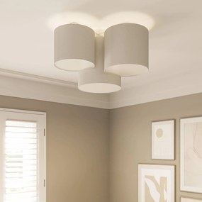 TK Lighting Plafoniera Mona 3 luci, bianco