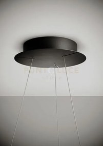 Anello sospensione nero verniciato diam.78cm 3000k 3068lm 47w dimme...