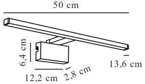 Nordlux - Illuminazione specchio bagno MARLEE LED/8,9W/230V IP44 50 cm cromo