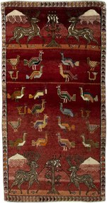 Gabbeh Tappeto 200 x 110 Rosso (Iran) Annodato A Mano