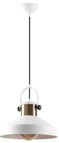 Lampada a sospensione su cavo DODO 1xE27/40W/230V bianco/bronzo