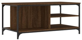 Tavolino da Salotto Rovere Marrone100x50x45cm Legno Multistrato