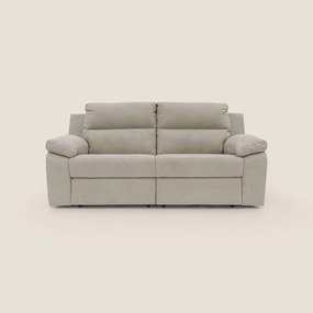 Romeo Divano relax con recliner elettrico in morbido tessuto impermeabile T02 panna