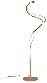 Lampada da terra a LED con paralume in metallo color oro (altezza 160 cm) Nala - Trio Select