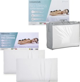Kit matrimoniale topper e 2 cuscini No Stress