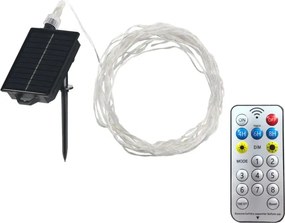 LED Solare catena decorativa LED/3,7V 1800 mAh 10 m IP44 + telecomando