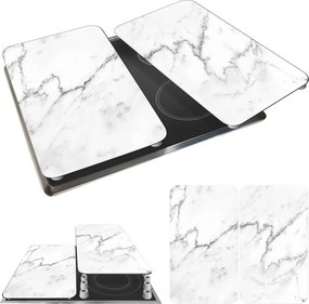 Set di 2 copri stufe in vetro, 52 x 30 cm Marble - Wenko