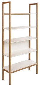 Libreria bianca in rovere 90x185 cm Farringdon - Woodman