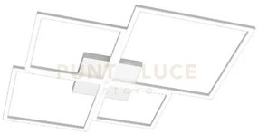 Four squares applique-plafoniera 90 cm. bianco 1162-90-bi