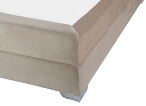 Letto contenitore velluto beige 180 x 200 cm CONSUL Beliani