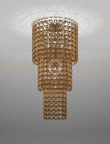 Giogali lampadadario a soffitto ca3 cristallo oro e cromo lucido 7 ...