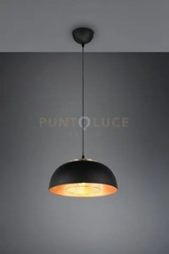 Punch sospensione metallo nero e oro d. 35cm 1 luce attacco e27