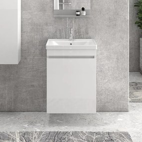 Mobile bagno 55 cm sospeso con lavabo incasso SV-55A - KAMALU