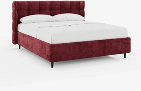 RAGNAR letto imbottito con vano contenitore e testiera capitonné avvolgente - elegante tessuto certificato Oeko-Tex®