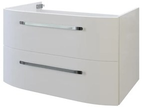 Mobile da bagno sospeso sotto lavabo L 80 x H 48 x P 48 cm bianco lucido, 2 cassetti PELIPAL Contea