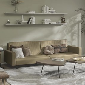 Divano Letto A 2 Posti Cappuccino İn Similpelle /