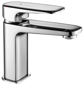 Rubinetto per lavabo a canna media getto laminare cristallino REMIX cromato lucido SENSEA H 18.1 cm
