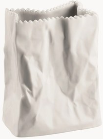 Vaso in porcellana Paper Bag, alt. 10 cm