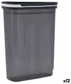 Barattolo Quid City Con coperchio Dispenser 2,7 L Grigio Plastica (12 Unità)