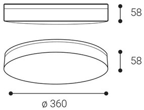 LED2 - Lampada da bagno a LED YPSO LED/30W/230V 3000/4000K IP54 Ø 36 cm bianca