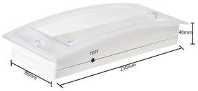 Lampada Emergenza LED da muro S.E Colore Bianco Freddo 6.000-6.500K