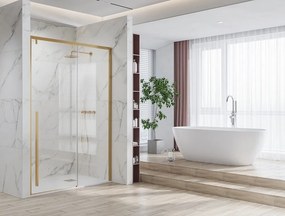 Doccia nicchia oro spazzolato 130cm scorrevole altezza 200cm | KSA4000G - KAMALU