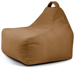 Pouf a sacco per bambini marrone con rivestimento in bouclé Game Amuse – SLOWDOWN