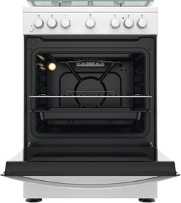 Indesit IS67G4PHW/E/1 – Cucina 60 cm, 4 fuochi gas, forno elettrico 73L bianco