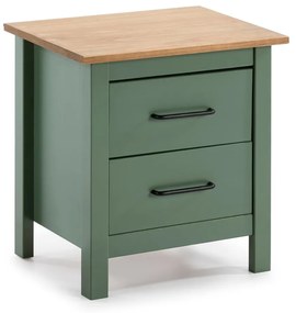 Comodino in legno verde Miranda - Marckeric