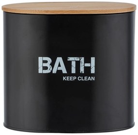 Contenitore da bagno nero con coperchio Gara - Wenko