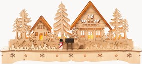 Decorazione natalizia in legno di lime a LED Village