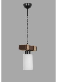 Lampadario a sospensione a catena JASMIN 1xE27/40W/230V marrone/bianco