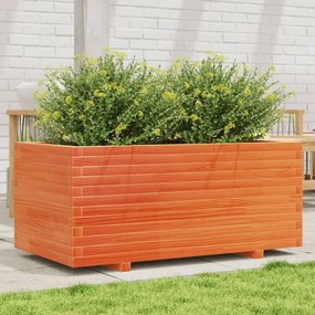 Fioriera Giardino Marrone Cera 110x60x49,5 Legno Massello Pino /